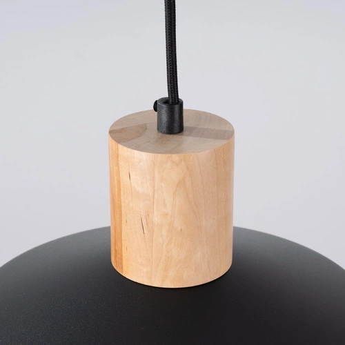 Lampa wisząca FANO czarna nowoczesna do salonu i jadalni skandynawska stalowa 34 cm