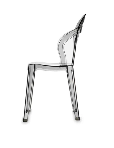 Krzesło do jadalni i ogrodu Titi SCAB Design transparentne dymione sztaplowane poliwęglan glamour
