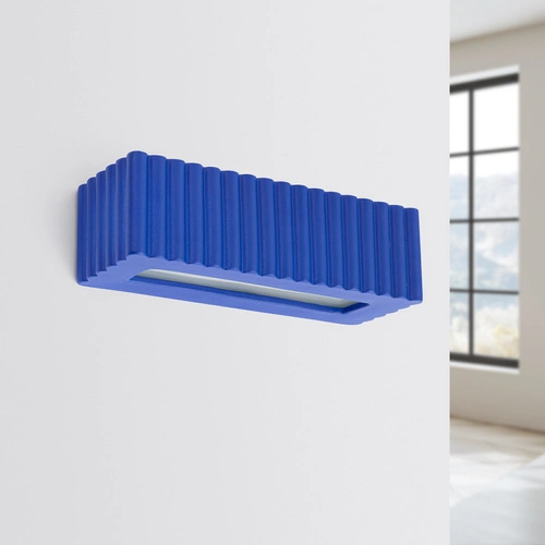 Kinkiet ścienny RIGATA ultramaryna ceramiczny nowoczesny do salonu