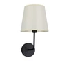 Kinkiet Pasteri lampa czarny matowy  1x40W E14 abażur beżowy