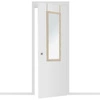 Lustro na drzwi 35x109cm efekt drewna
