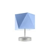 Lampka nocna PASADENA nowoczesna z niebieskim abażurem do sypialni i salonu LYSNE 30 cm