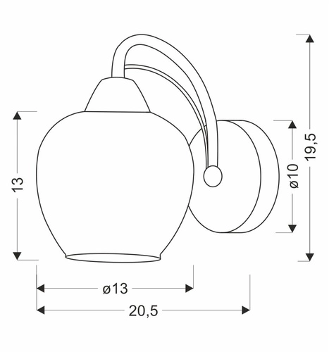 Kinkiet ścienny TOBIAS nowoczesny bursztynowy złoty do salonu i sypialni CANDELLUX
