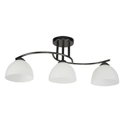Lampa sufitowa Gracja czarny perłowy 3x40 E27 klosz biały