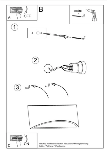 Kinkiet ścienny VIXEN Sollux biały ceramiczny nowoczesny do salonu i sypialni 31,5 cm