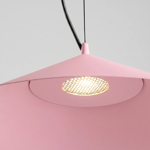 Lampa wisząca FINT różowa LED do salonu regulowana nowoczesna