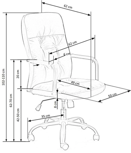 Fotel biurowy ergonomiczny Lincoln szary Intesi nowoczesny obrotowy z podłokietnikami do biura