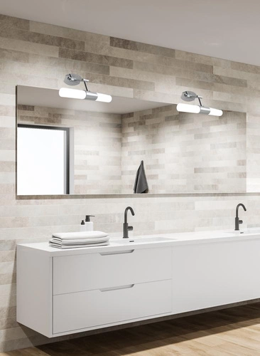 Kinkiet łazienkowy Jadet chrom nowoczesny lampa ścienna nad lustro szklany 36 cm CANDELLUX