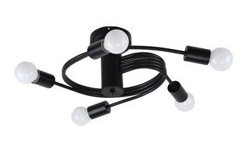 Lampa sufitowa Filetta czarny 5x40W E27