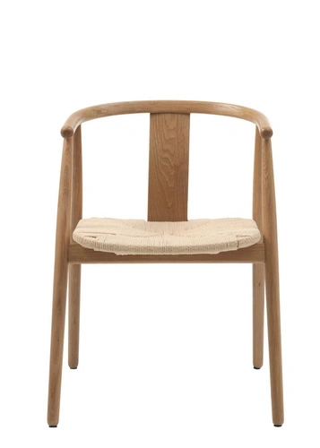 Krzesło drewniane Relate do jadalni z podłokietnikami dąb boho