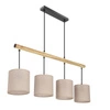 Lampa wisząca Combi czarny 4x60W E27  abażur beżowy