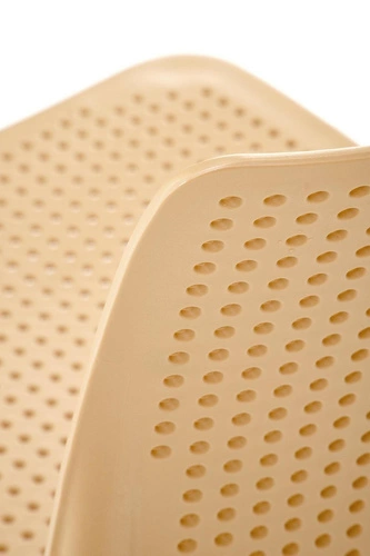 Krzesło ogrodowe Sylie Intesi pomarańczowe z tworzywa sztaplowane nowoczesne do tarasu i balkonu