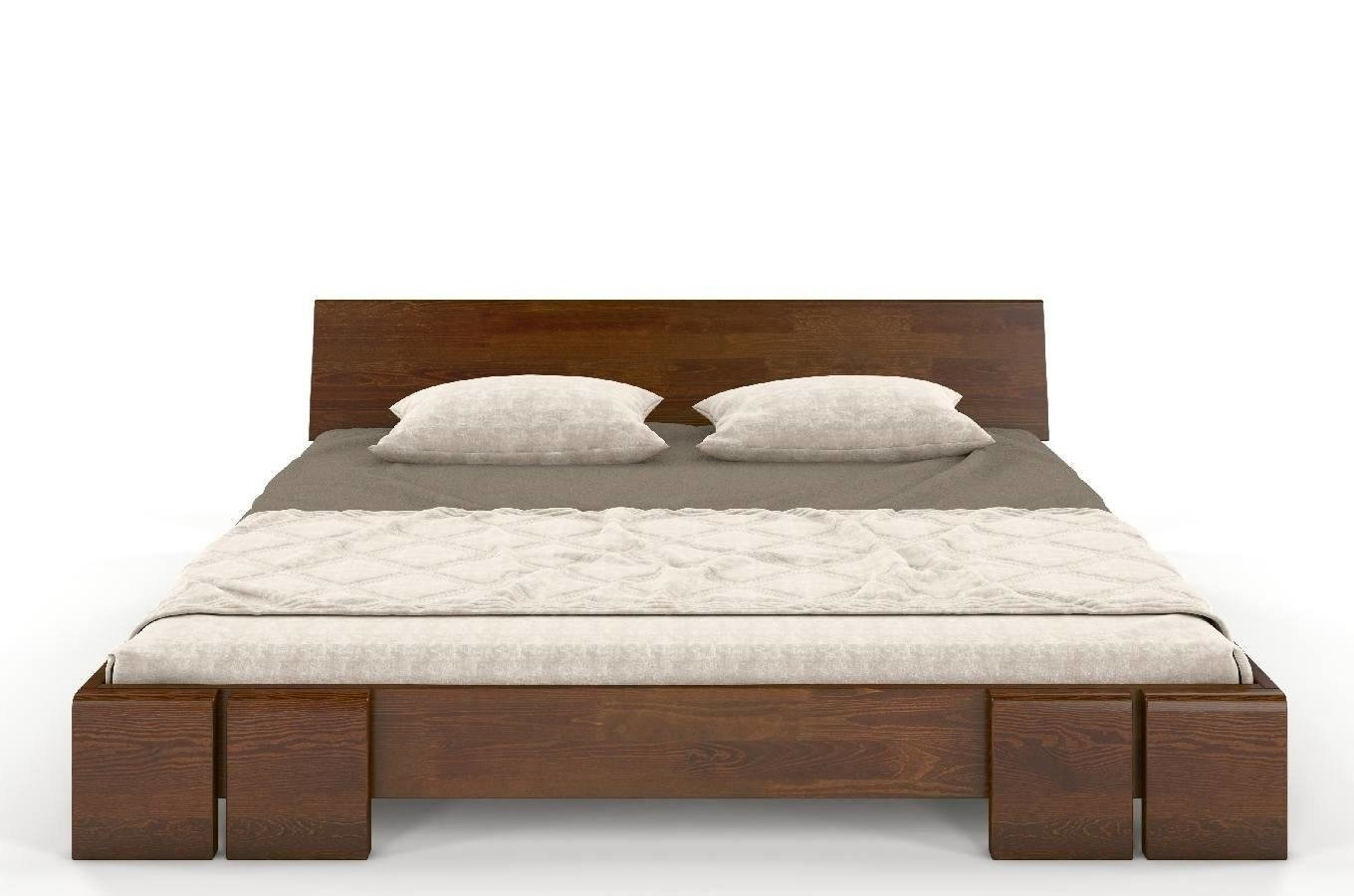 Łóżko drewniane sosnowe Vestre Long 160x220 skandynawskie do sypialni personalizowane