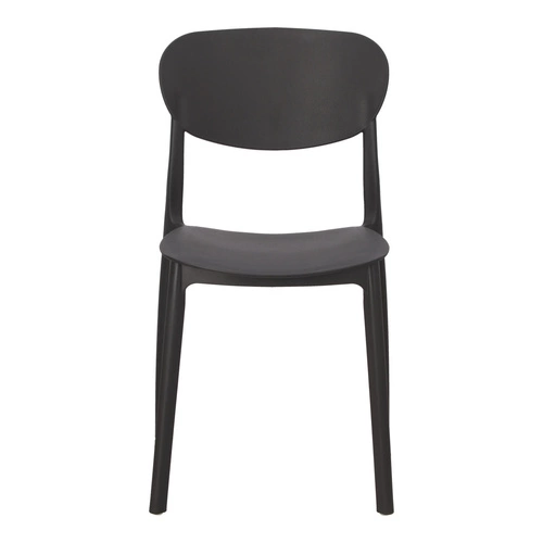 Krzesło ogrodowe Plasta czarne 5five simply smart z polipropylenu łatwe w czyszczeniu sztaplowane