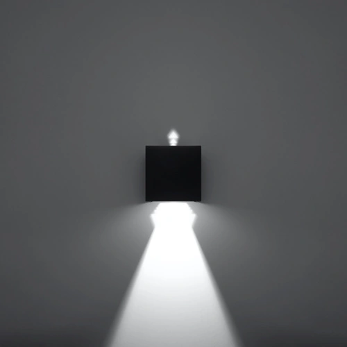 Kinkiet ścienny LED Luca czarny nowoczesny aluminiowy IP54 do salonu i na zewnątrz