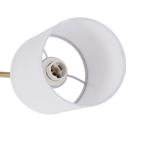 Kinkiet ścienny Yan patyna z białym abażurem nowoczesny do sypialni i salonu CANDELLUX