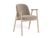Krzesło Leo Actona beżowe bouclé dąb bielony krzesło do jadalni