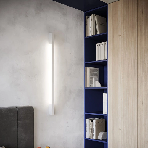 Nowoczesny kinkiet ścienny LED SAPPO M biały 120 cm do salonu i sypialni aluminium Thoro