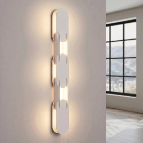Kinkiet ścienny CHAIN biały LED 91 cm nowoczesny do salonu