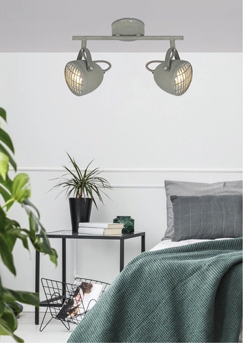 Lampa sufitowa Pent listwa 2x50W GU10   betonowy szary