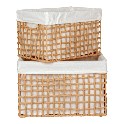 Bustelo zestaw 2 sztuk koszy dekoracyjnych boho do przechowywania w salonie