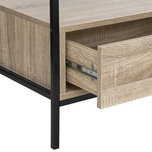 Szafka RTV Aliaj nowoczesna loftowa czarna z szufladami 100 cm do salonu 5five simply smart