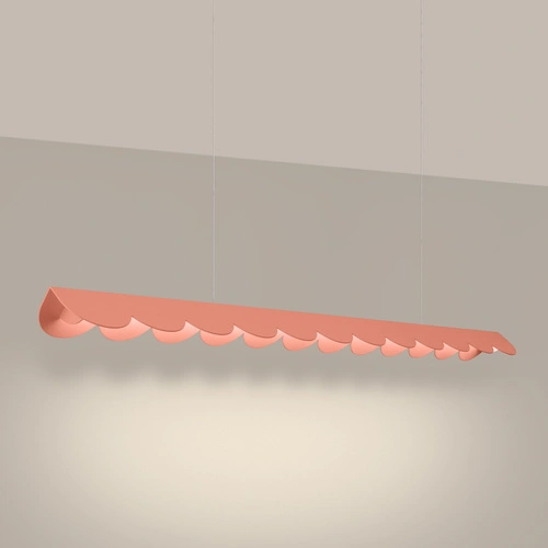 Lampa wisząca LED BISCUIT brzoskwiniowa nad stół do salonu