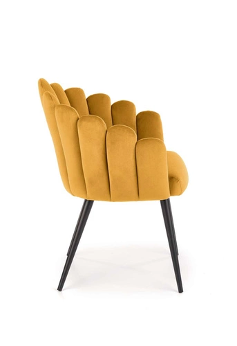 Krzesło Finger musztardowe velvet