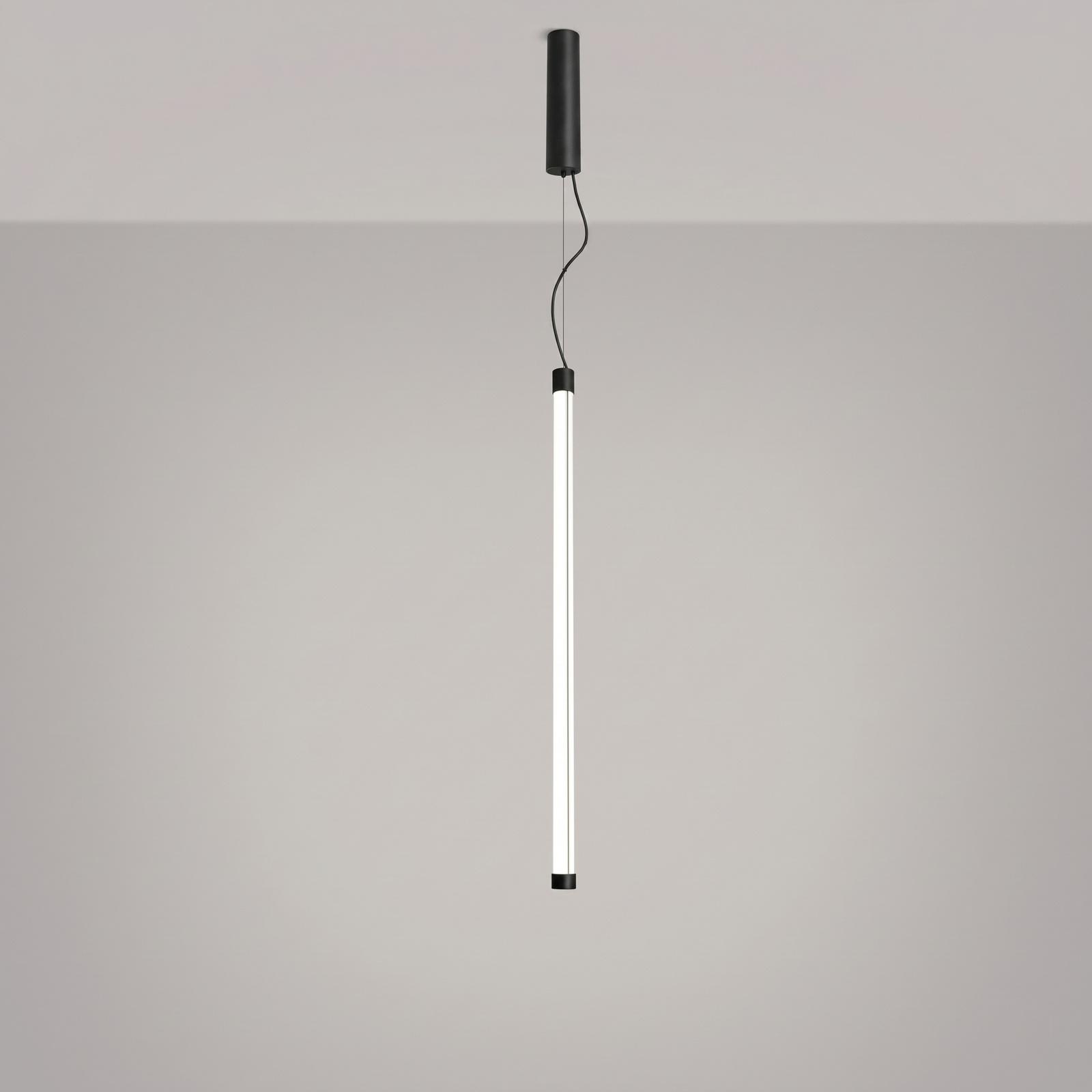 Lampa wisząca TRANG 75 czarna LED nad wyspę regulowana 4000K