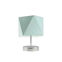 Lampka nocna do sypialni PASADENA nowoczesna miętowa z abażurem metalowa LYSNE 30 cm