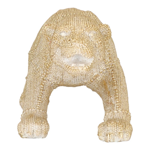 Figurka dekoracyjna pantera złota 15 cm Atmosphera glamour na komodę do salonu