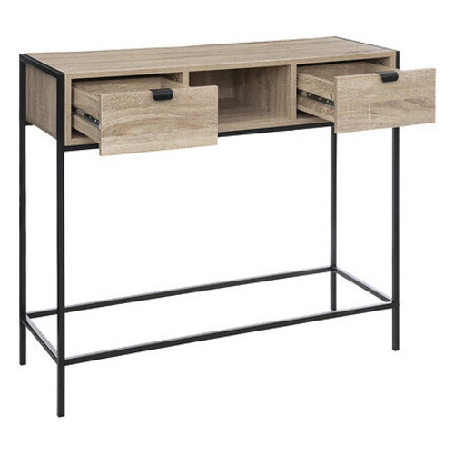 Konsola Aliaj naturalna loftowa z szufladami do przedpokoju i salonu 100 cm industrialna