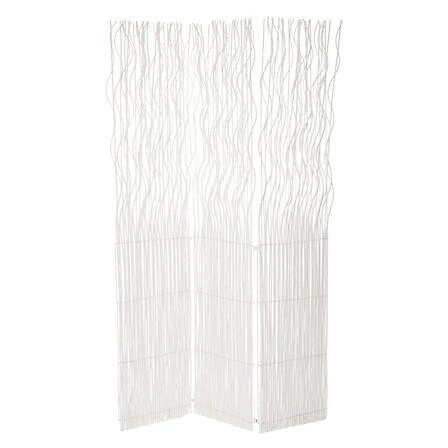 Parawan pokojowy biały drewniany Abel 3-skrzydłowy do salonu i sypialni Atmosphera 180 cm