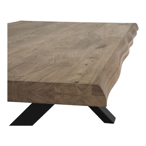 Stolik kawowy Toulon prostokątny 70x120 cm dębowy industrialny do salonu Intesi