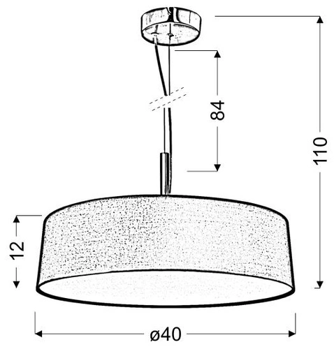 Lampa wisząca Blum 3x60W E27 czarny