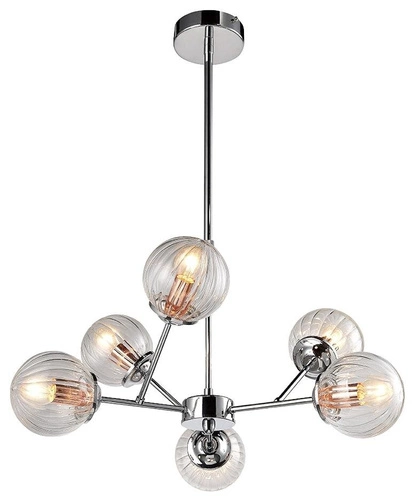 Lampa wisząca Best 6x40W E14 chrom+miedź