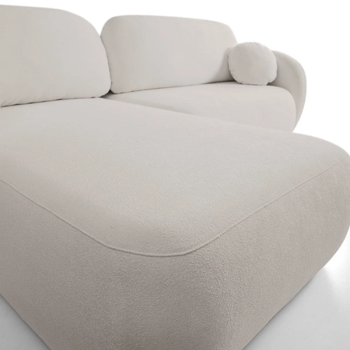 Narożnik z funkcją spania lewy Salby szary jasny nowoczesny do salonu z pojemnikiem