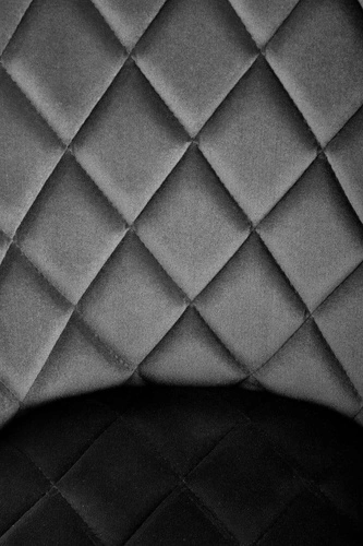 Krzesło tapicerowane welurowe Elise czarne do jadalni i salonu nowoczesne glamour Intesi