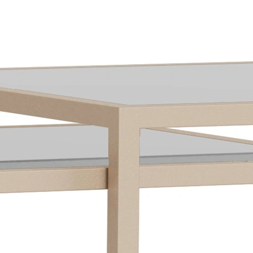 Seaford zestaw 2 stolików kawowych kwadratowych loft beżowy do salonu
