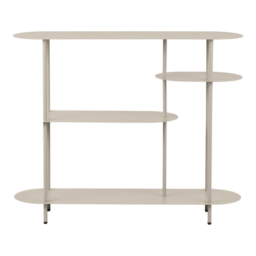 Regał metalowy Rieti House Nordic na książki loftowy piaskowy 118 cm