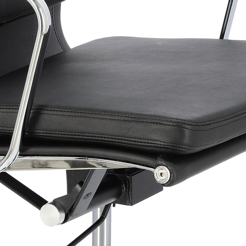 Fotel biurowy ergonomiczny obrotowy CH2171 PREMIUM skórzany czarny do biura EA217