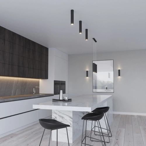 Plafon sufitowy czarny nowoczesny metalowy Lagos 30 do salonu kuchni sypialni