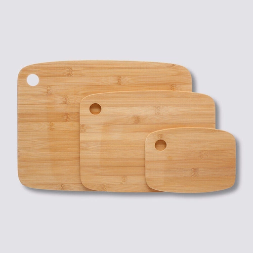 Zestaw 3 bambusowych desek do krojenia 5five simply smart boho z uchwytem prostokątny