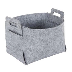 Intesi składany kosz filcowy do przechowywania małych przedmiotów szary S nowoczesny
