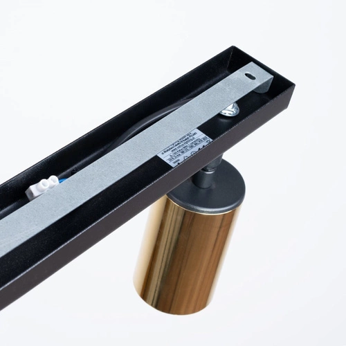 Plafon sufitowy WINX 2 czarny złoty nowoczesny stalowy do salonu i sypialni SOLLUX