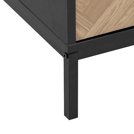 Komoda Chevrons nowoczesna z szufladami i półkami 160 cm loftowa do salonu Atmosphera