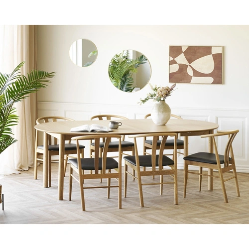 Stół okrągły rozkładany Bundaberg dąb do jadalni 120–220 cm