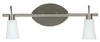 Lampa sufitowa Kroton listwa 2x40W G9  nikiel mat/biały