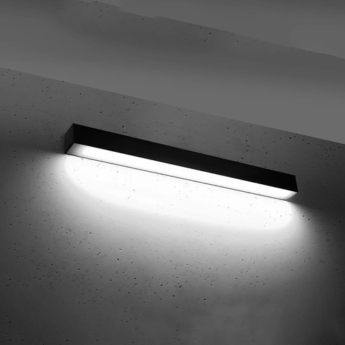 Kinkiet ścienny LED Pinne 67 cm czarny nowoczesny do salonu sypialni i korytarza