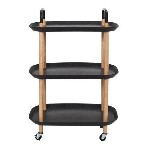Intesi Kaleo nowoczesny metalowy wózek do serwowania na kółkach do kuchni i salonu 3 półki
